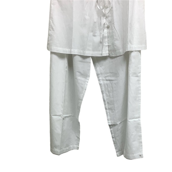 White Cotton Short Sleeve PJ'S - Picture 6 of 7